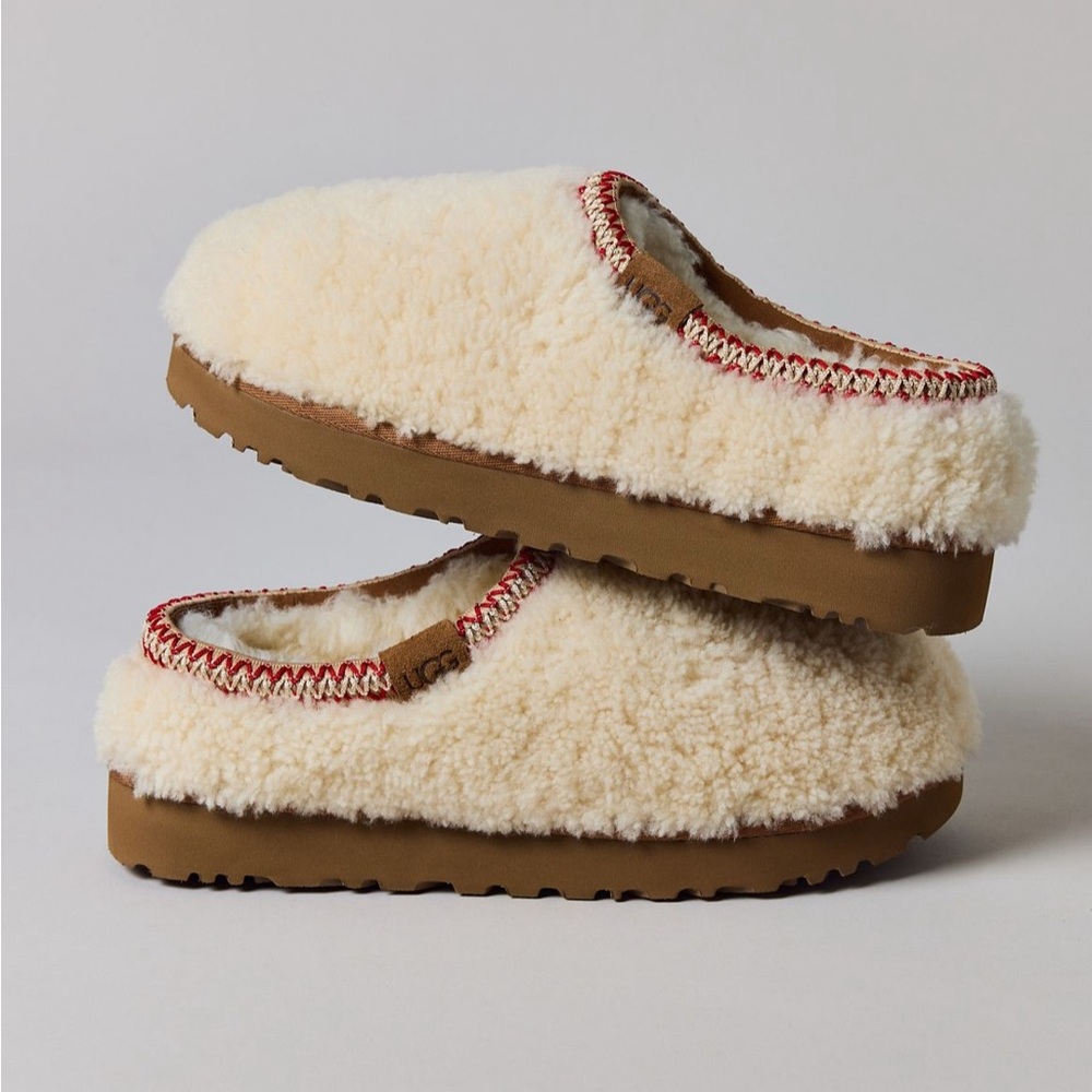 BRAND NEW UGG Tasman Maxi Curly Slipper in Natural W7